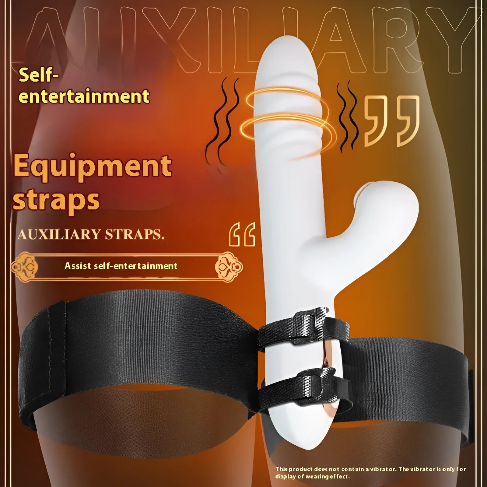 Black knitted belt strap for adult toy tools with included appliance strap accessory