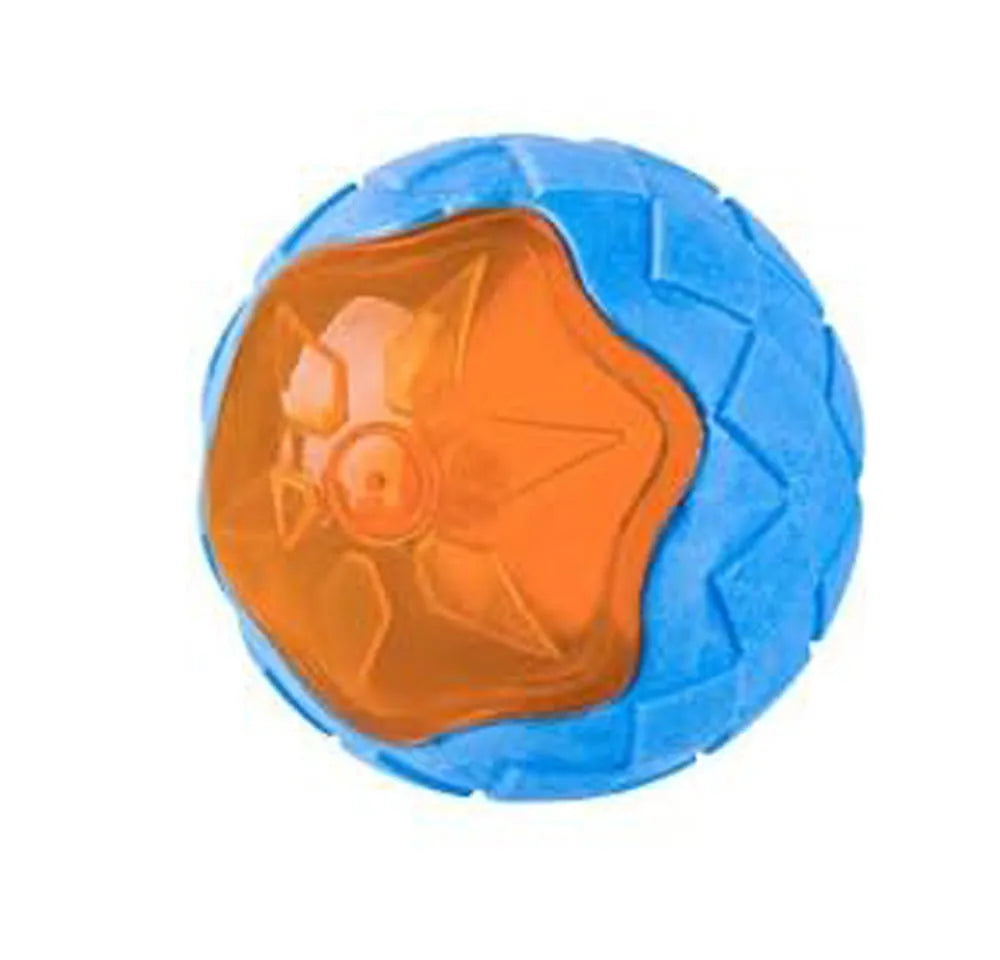 Set of three TPR dog toys: a squeaky ball, barbell, and tyre for floating fetch play.