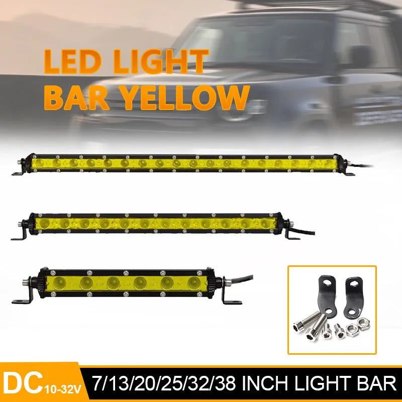 25 inch single row LED light bar with aluminum housing and 6500K output for vehicles
