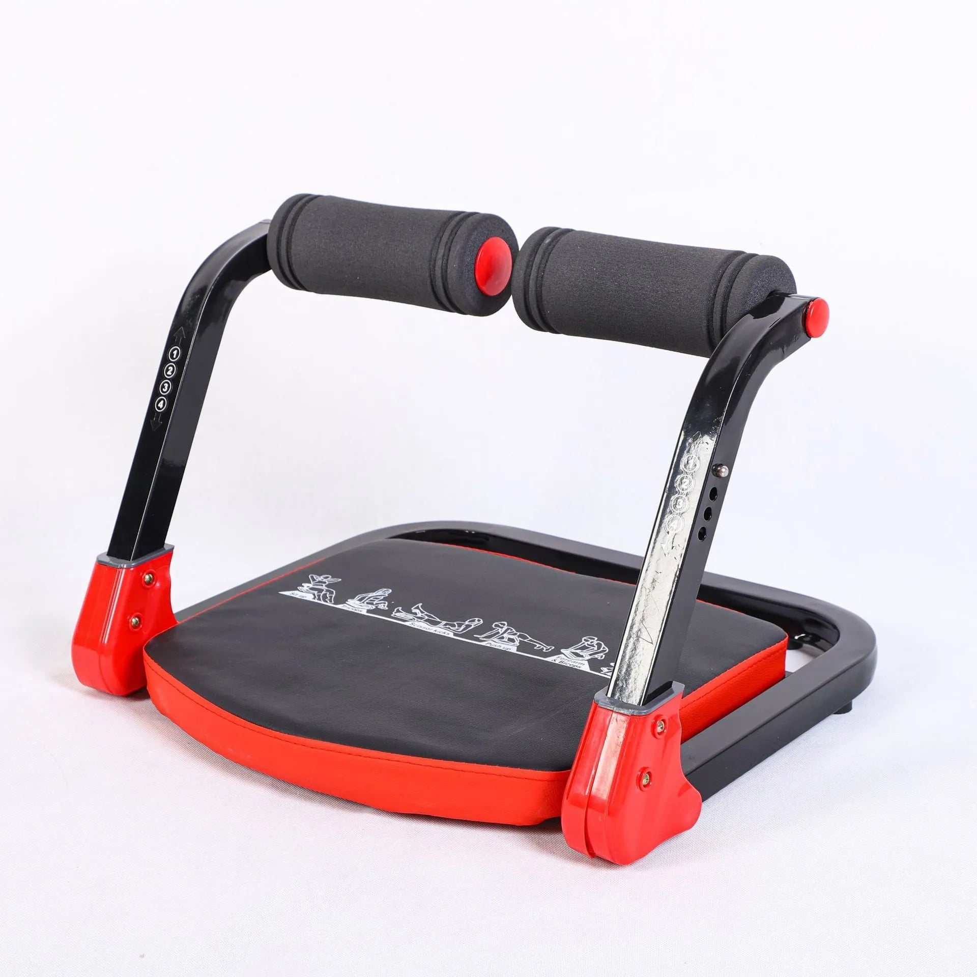 Mini adjustable abdominal fitness device in sky blue colour with portable design for home and office workouts