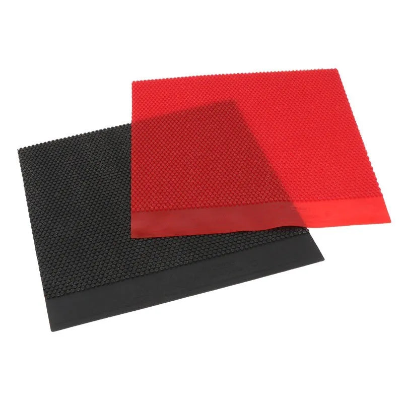 Table tennis small particle rubber sheet showing textured surface in black or red colour
