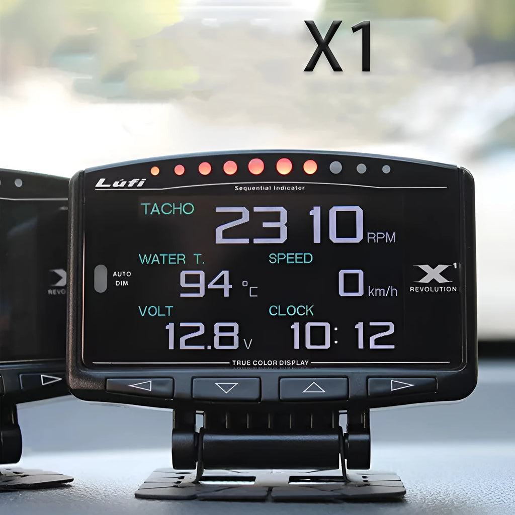 X1 English version OBD2 car diagnostic scanner with metal housing and LED display