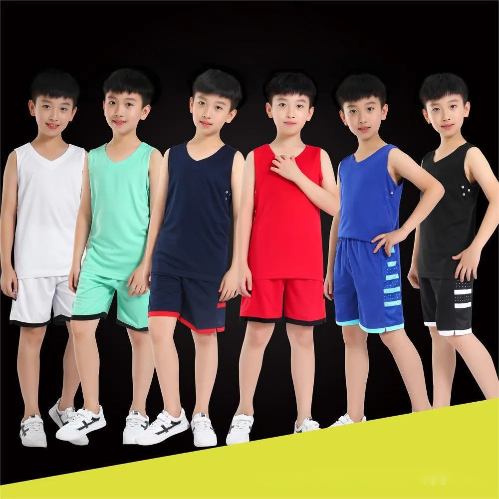 Breathable black and white sports vest and pants set for basketball training and fitness.