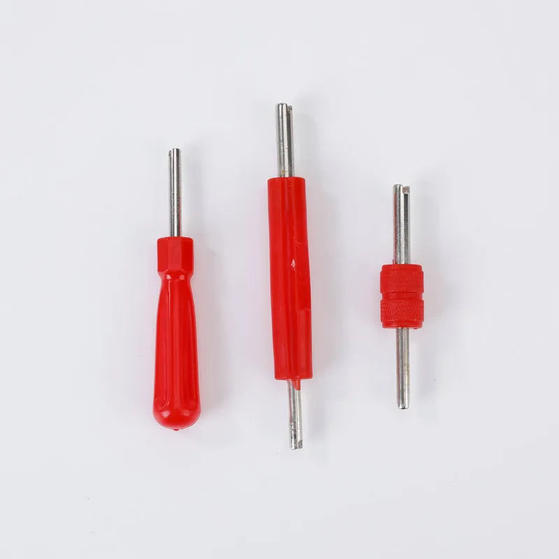 Aluminium alloy single-head twist valve wrench tool in one of three colour styles.