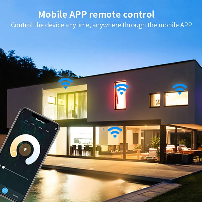RGBCCT 5W smart GU10 WiFi LED spotlight bulb with voice control.