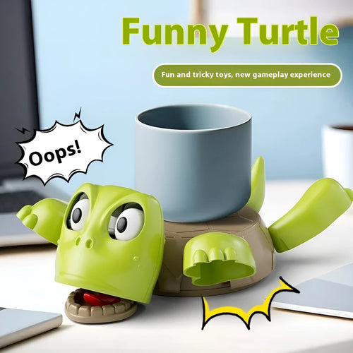 A turtle-shaped ABS coaster in a choice of light green, dark green, wheat starch, or yellow colours for drink insulation.
