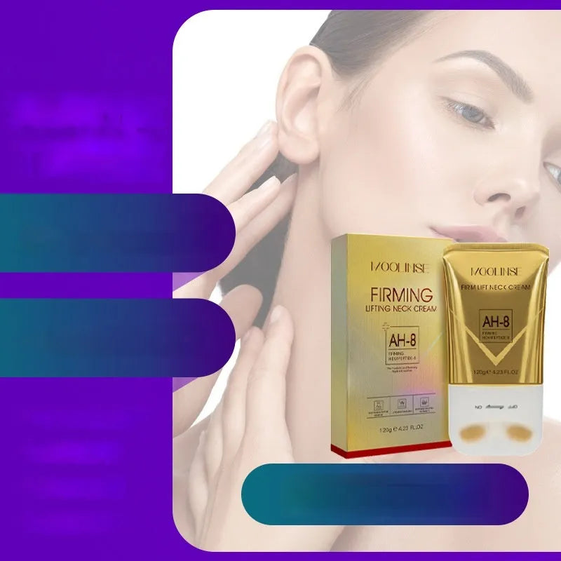 Neck moisturising cream in medium sample size packaging for dry skin types