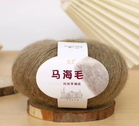 Mohair wool ball for DIY scarf knitting and crochet in Inverness thread style with multiple colour options