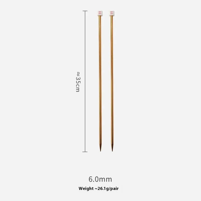 Set of crochet hooks in various sizes from 2.0mm to 10.0mm, each with a protective cap on a lengthened handle.