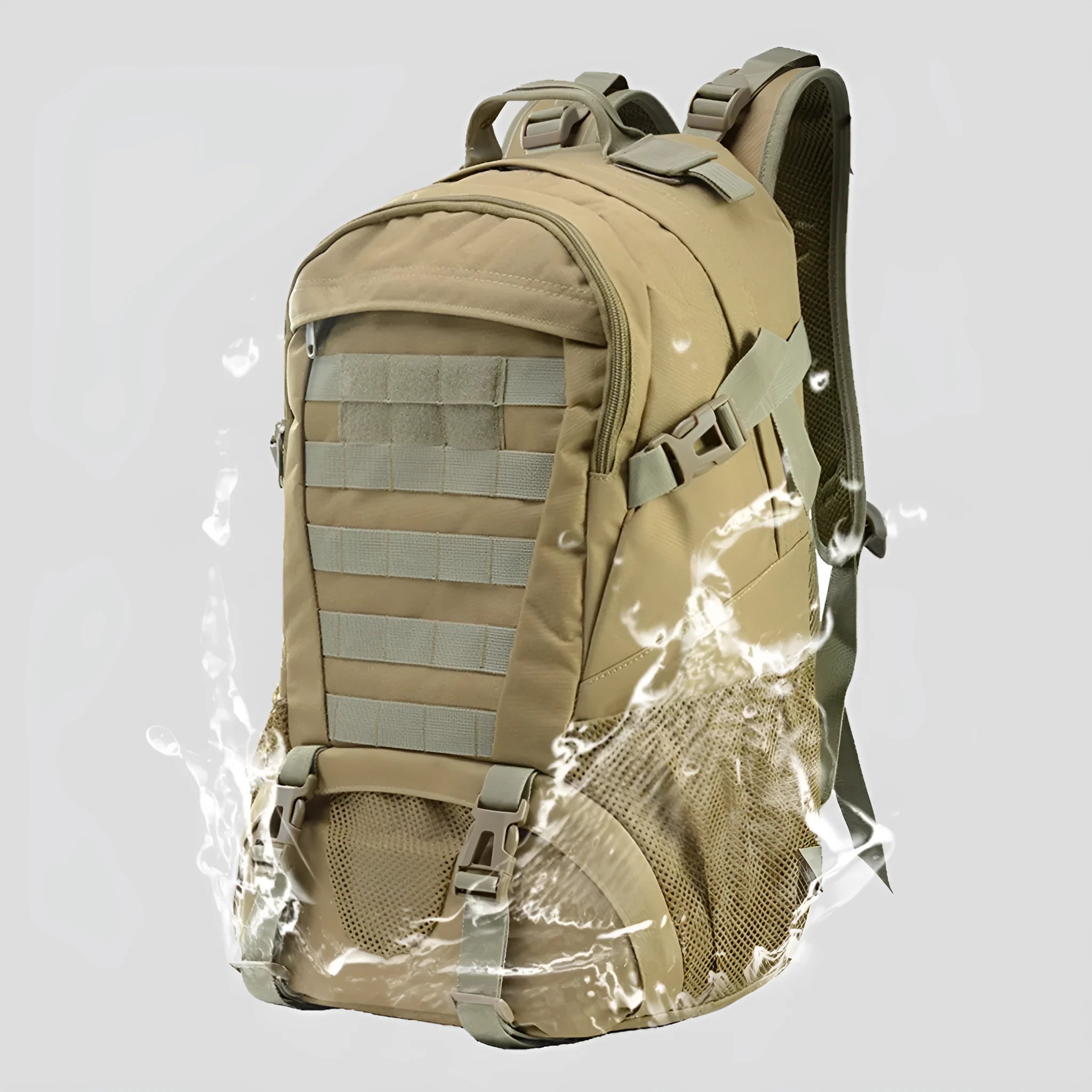 Oxford cloth mountaineering backpack in camouflage pattern with air pillow belt system for outdoor sports
