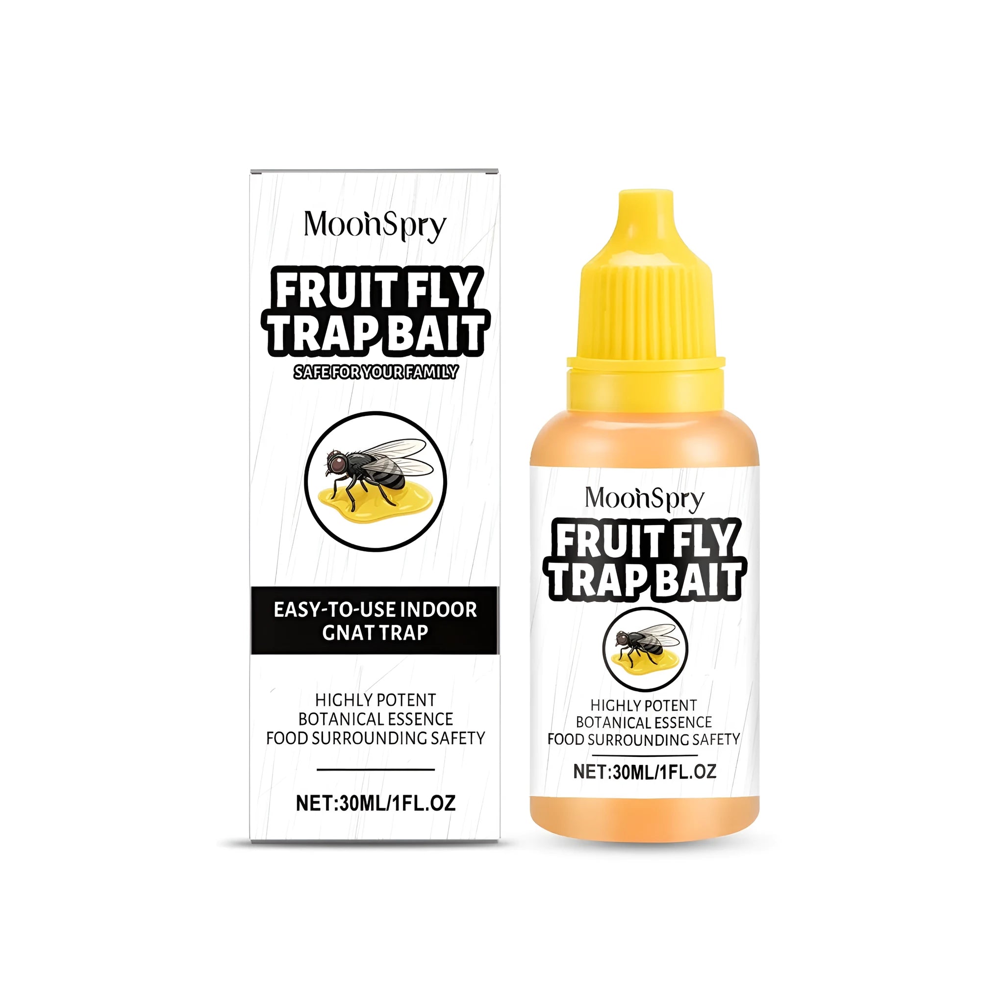 30ml bottle of fruit fly trap bait concentrate with fructose sorbitol formula