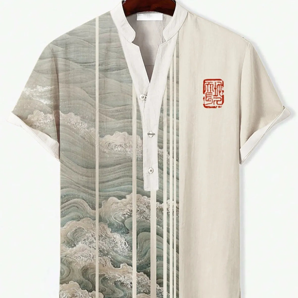 Short sleeve grey t-shirt featuring a colourful 3D digital tiger graphic print on the front.