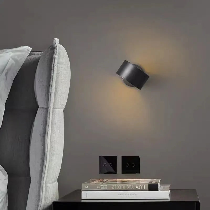 Modern copper wall lamp in gold finish with simple design for living room accent lighting