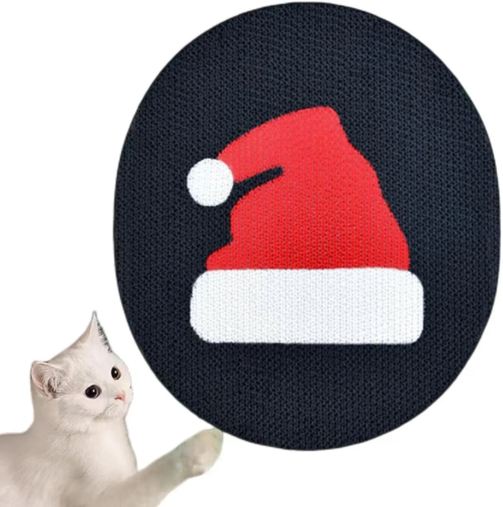 Wall-mounted cat scratching pad with decorative design for indoor cats