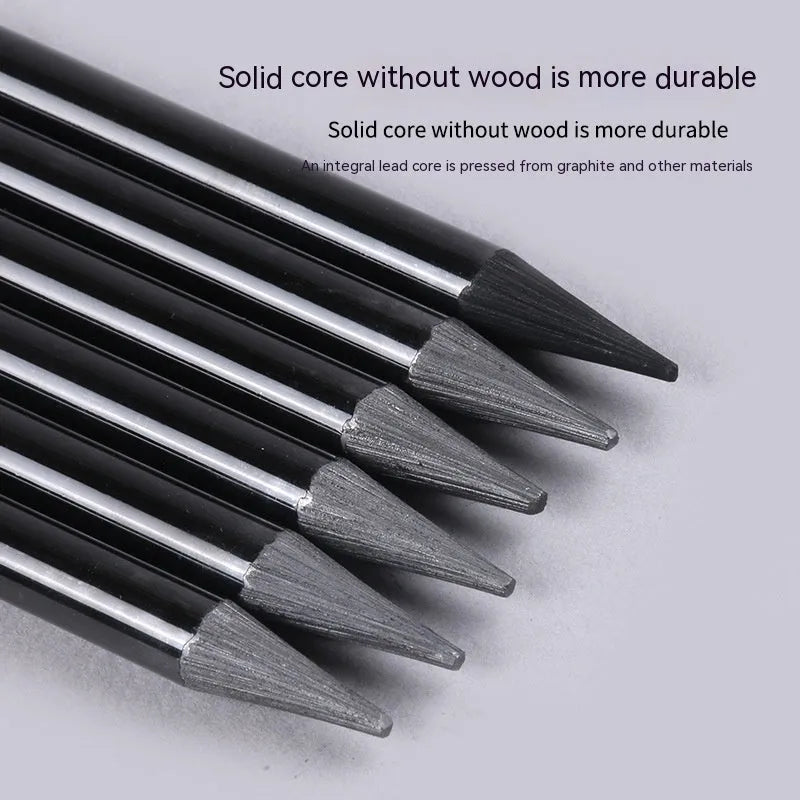 Wooden graphite and carbonized drawing pencils for artists on suction card packaging