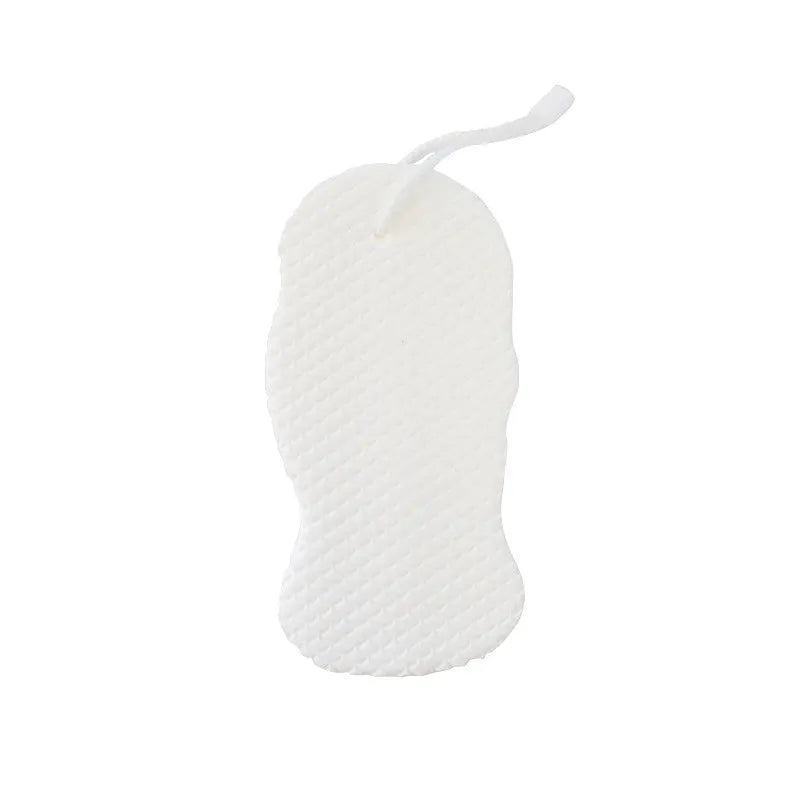 White 3D bath ball with fish scale pattern for body exfoliation