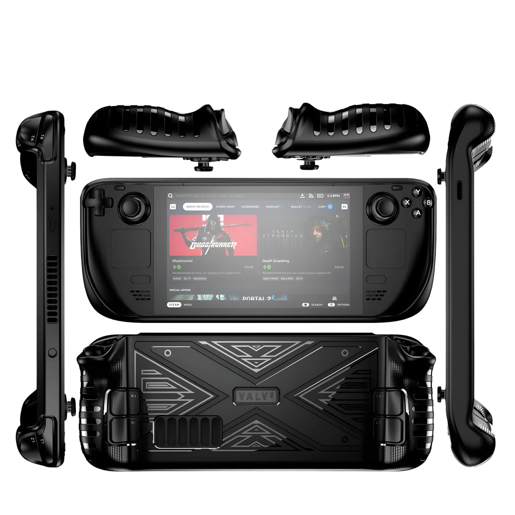Red TPU silicone protective case for Steam Deck handheld game console