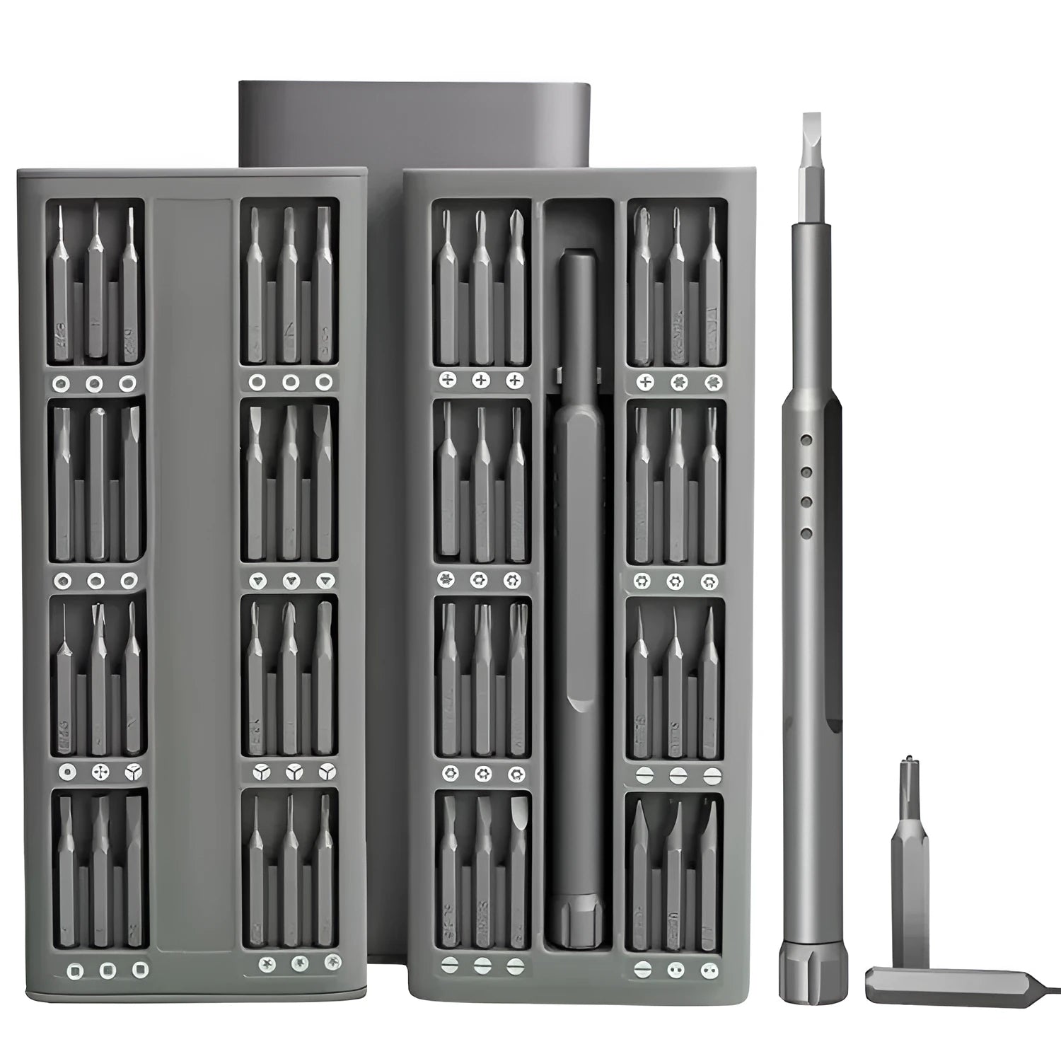 49-in-1 nickel aluminium bronze magnetic precision screwdriver set with cross and flat heads