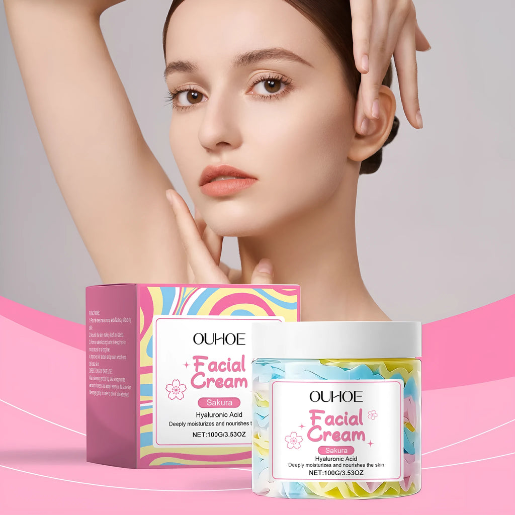Sakura butter cream 100g face moisturiser in 5.7cm cube container