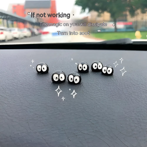 Resin car dashboard decoration with cartoon briquette design and traceless mounting tape
