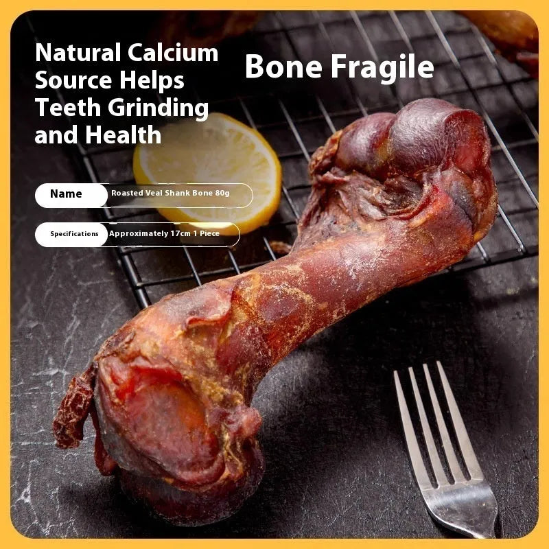 Pet molar rod chew toy for puppies in three sizes with high calcium roasted ox bone flavour