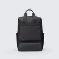 Black Oxford cloth computer backpack with 20-35L capacity for laptops and tablets