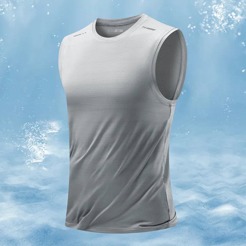 Men's loose-fit bamboo fibre waistcoat in multiple colours with straight hem design