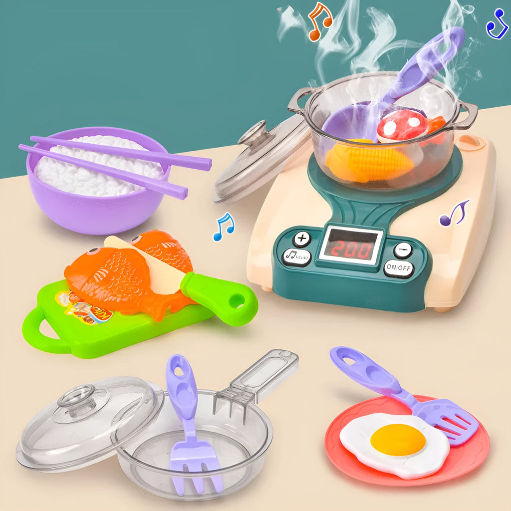 Simulation kitchen induction cooker plastic toy for infants 0-3 years