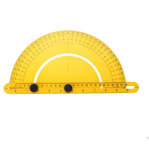 ABS plastic angle measuring tool with 180-degree scale and measuring arm for carpentry and tiling
