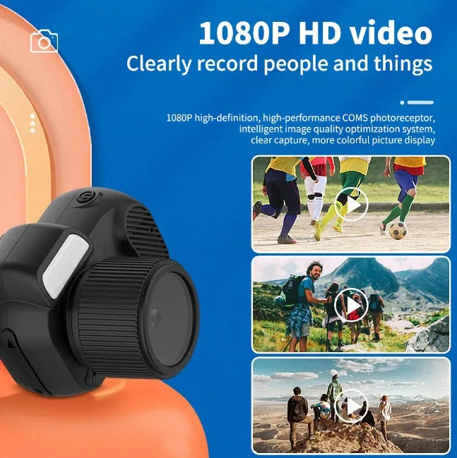 Black Y3000 HD outdoor sports camera with 0.96-inch screen showing compact size.