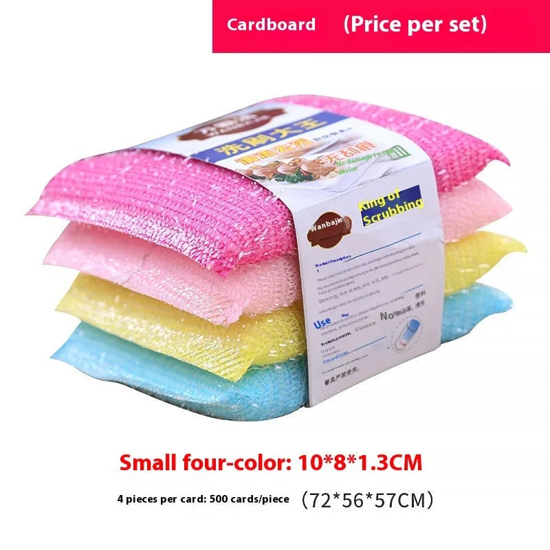 Pinstripe fabric dishwashing sponge mop in macaron colours for wet and dry kitchen cleaning