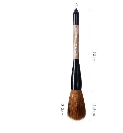 Large traditional Chinese calligraphy brush with wolf and sheep hair bristles and big bucket handle