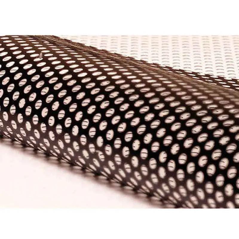 Perforated black automotive window film measuring 30cm by 106cm with mesh pattern