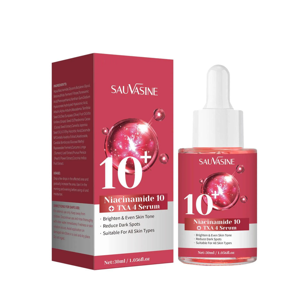 30ml niacinamide 10% TXA 4% serum bottle with dropper
