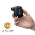 Black AS100 mini electric bike pump with USB cable and waterproof storage bag