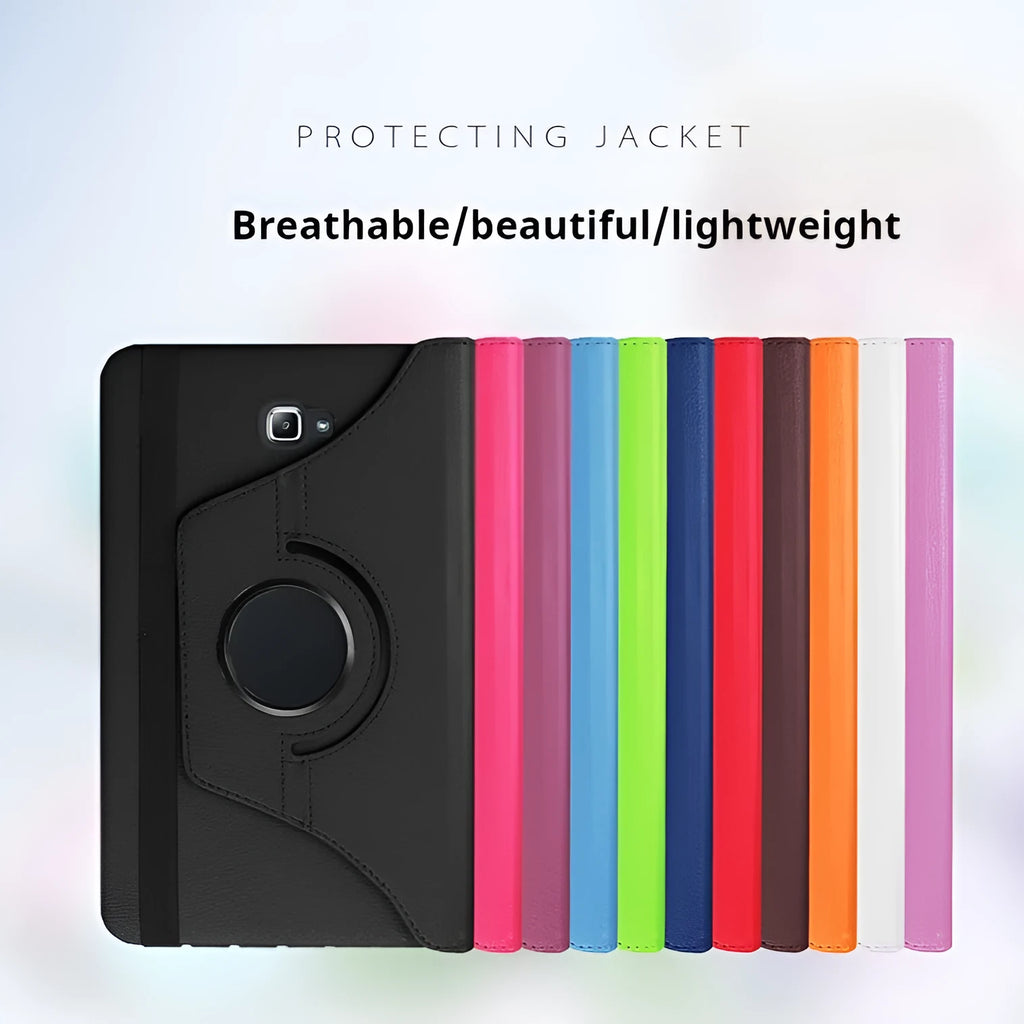 iPad 1 rotating leather protective case in clamshell design with litchi grain texture