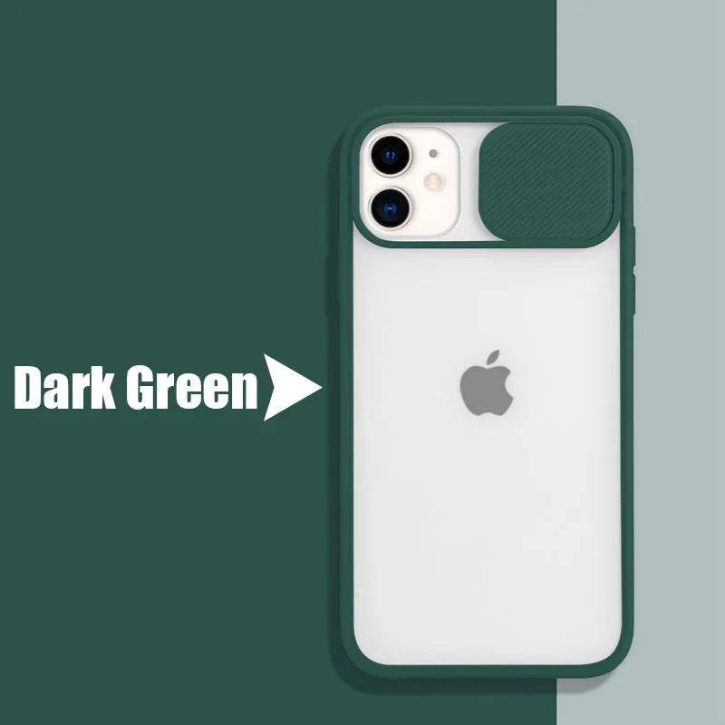 Frosted matte silicone iPhone case in multiple colours showing camera lens protection cut-out