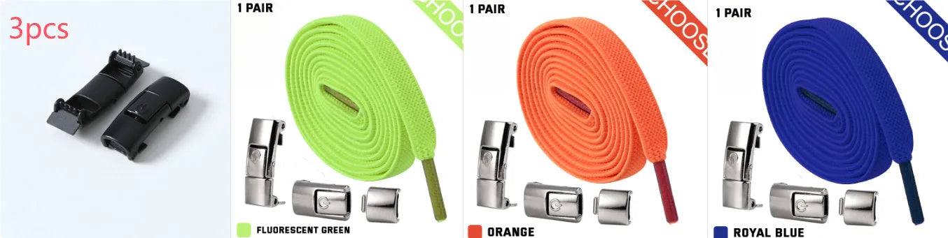 8mm wide press lock elastic shoelaces with flat profile and soft cotton construction