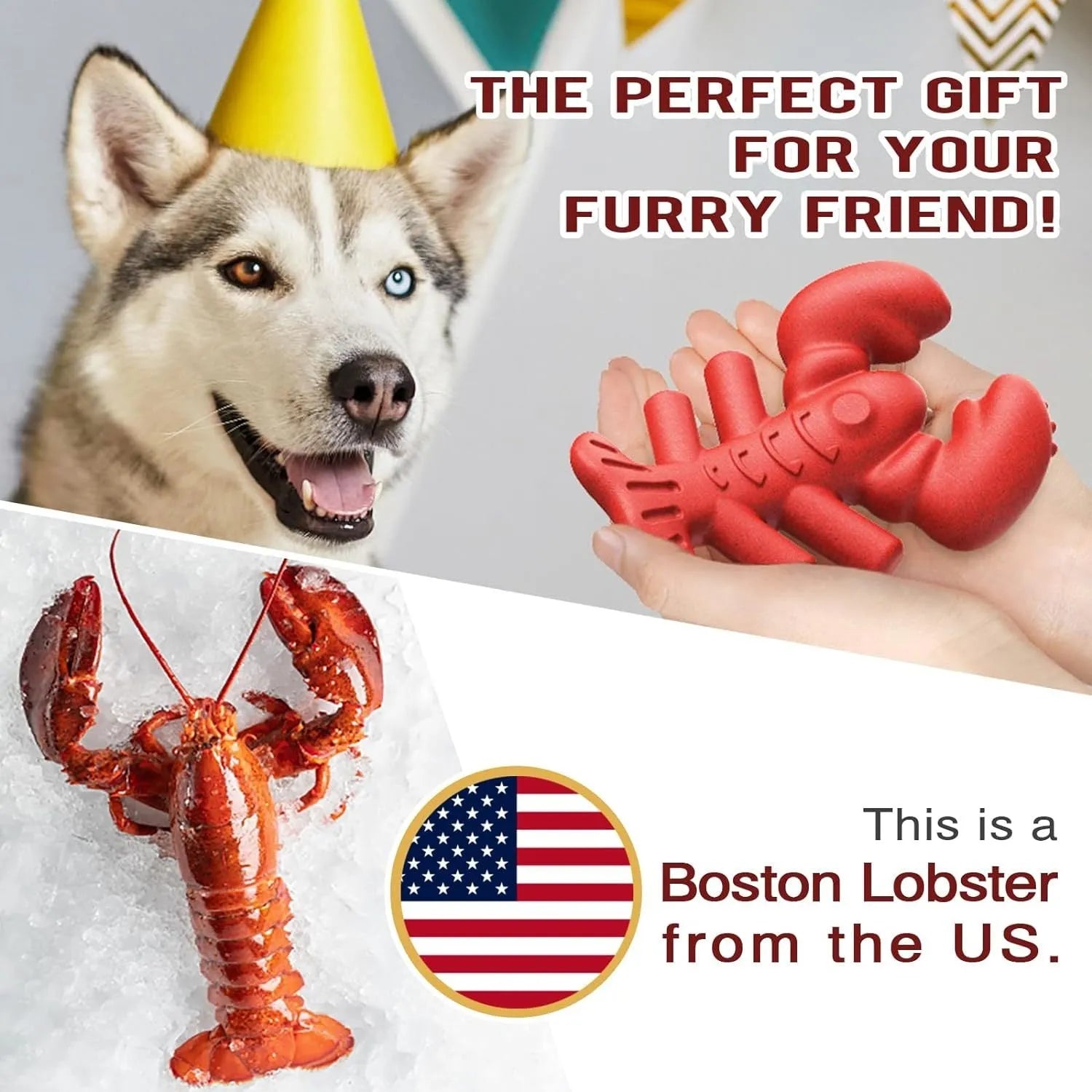 Red nylon dog chew toy for aggressive chewers measuring 170mm length