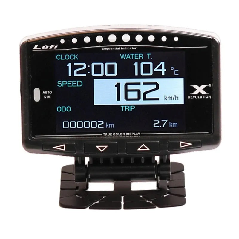 X1 English version OBD2 car diagnostic scanner with metal housing and LED display
