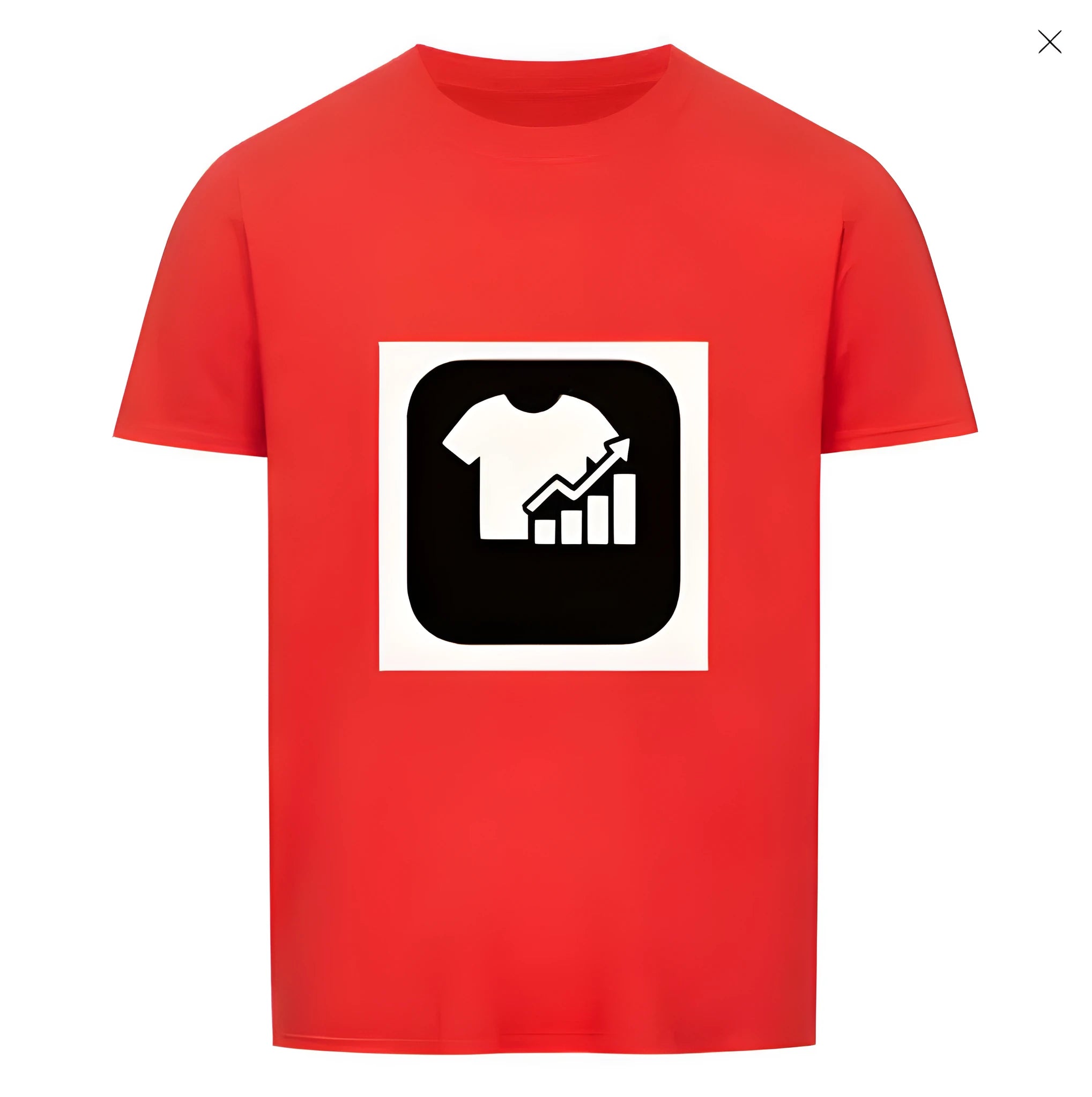 Red and white striped short sleeve T-shirt in Japanese retro style, made from silk-linen fabric.