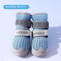 Cartoon-style summer dog shoes in Bondi blue colour showing breathable anti-scald design