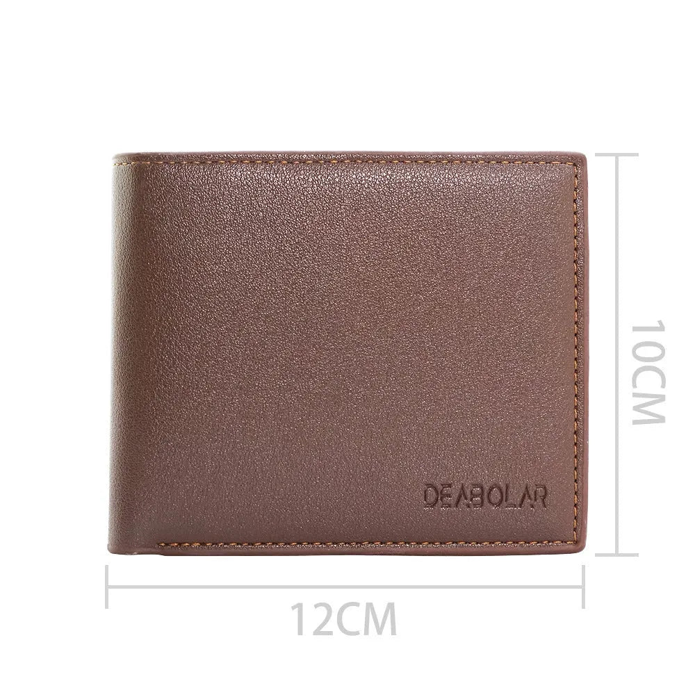 Men's leather wallet with zipper closure in classic colour, individually packaged for gifting