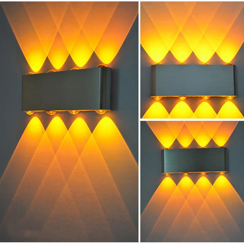 Modern aluminium LED strip lamp in silver or black finish for corridor and background lighting.