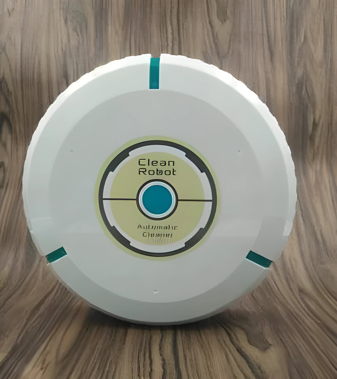 Black or pure white automatic floor sweeping robot with 23cm diameter on wooden floor