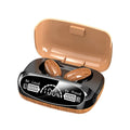 M35 wood grain wireless Bluetooth TWS earphones with charging cabin display