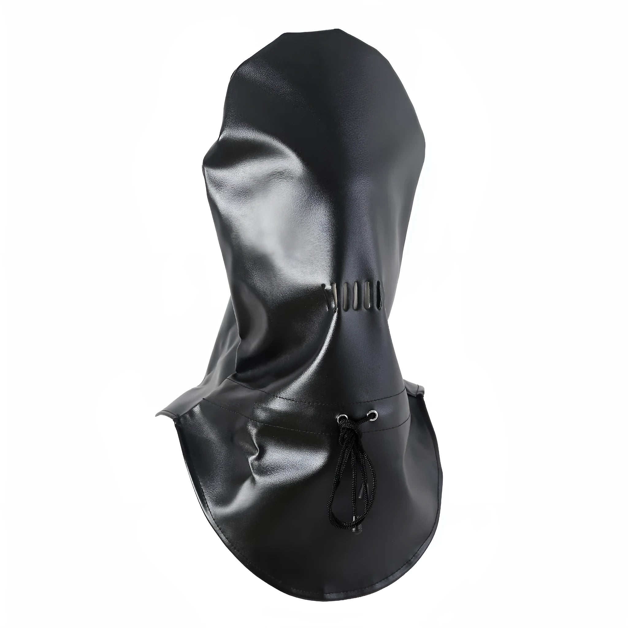 Black PU leather breathable BDSM mask fetish training prop
