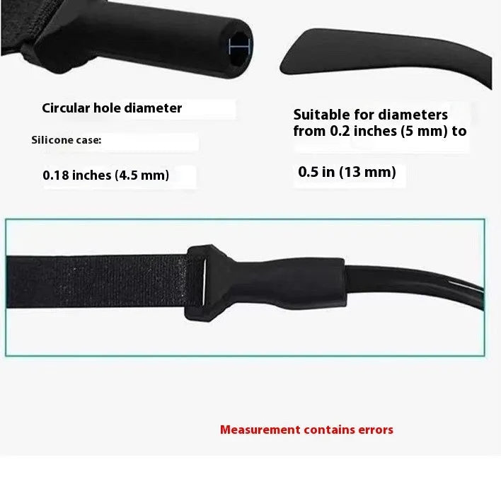 Black adjustable glasses cord with silicone anti-skid rope for adult and children eyewear retention