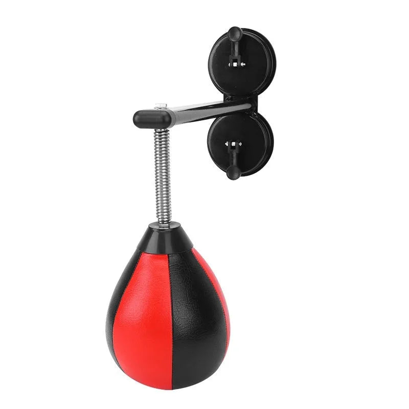 Double suction cup inflatable boxing speed ball with mounting hardware for home training