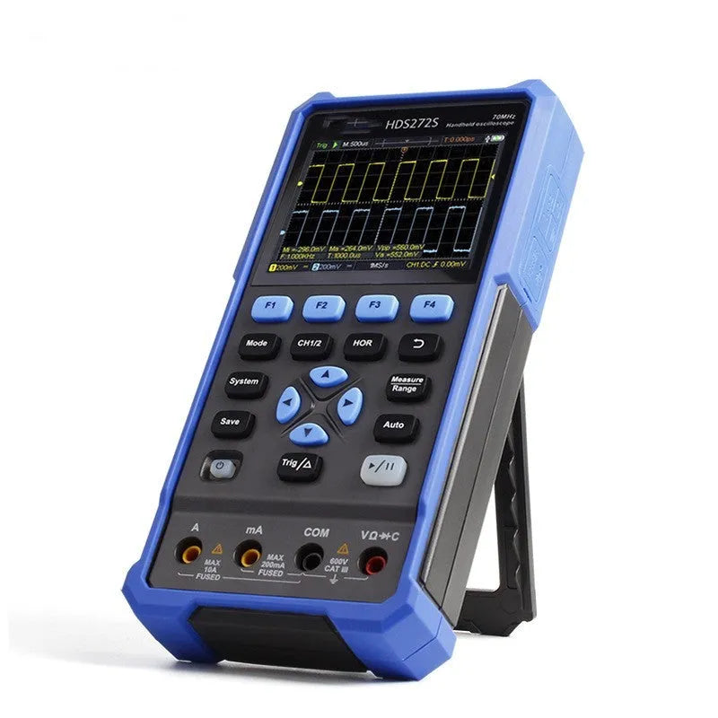 Owon HDS272 handheld digital oscilloscope with colour screen for automotive diagnostics